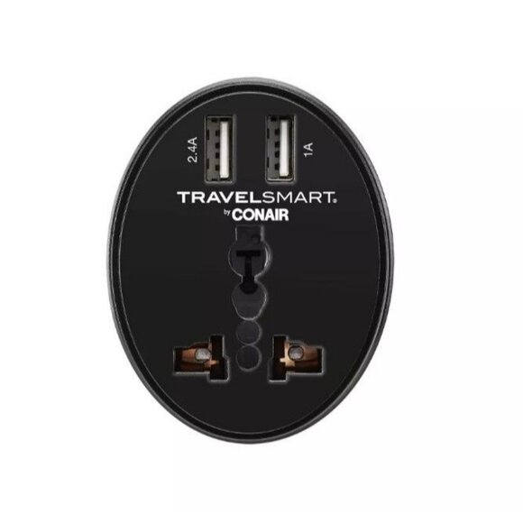 Travel Smart by Conair EU Adapter Plug with Outlet and 2 USB Ports - Picture 5 of 12